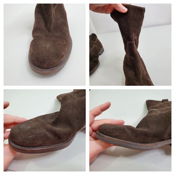 J Crew Brewster Boots 6.5 Suede Brown‎ Booties Mid - Picture 4 of 6